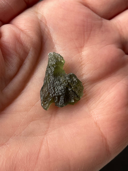 Genuine 2.17 g Chlum Moldavite from Czech Republic