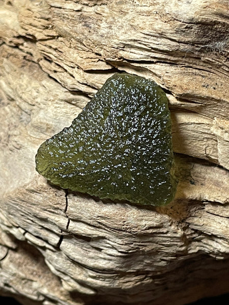 Genuine 3.96 g Rare Chlum nad Malsi Moldavite from Czech Republic
