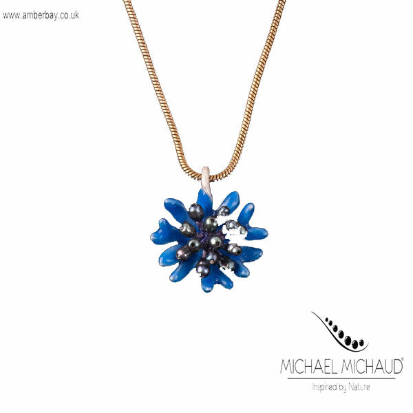 Michael Michaud Blue Cornflower Necklace