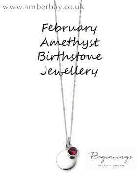 Beginnings February Amethyst Swarovski Disc Pendant and Chain