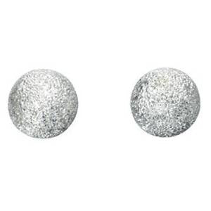 Silver Frosted Ball Studs