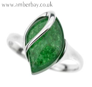 Sterling Silver and Green Aventurine Ring