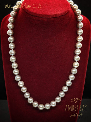 Classic Silver and Grey Freshwater Cultured Pearl Necklace