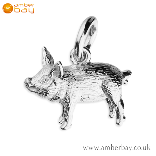 Sterling Silver Pig Pendant/Charm