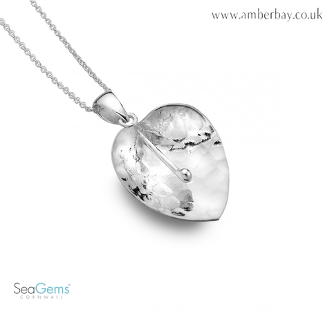 Sea Gems Sterling Silver Hammered Lily Pendant P3995
