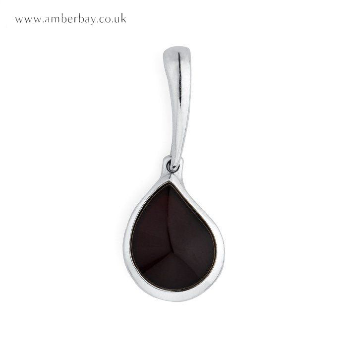 Sterling Silver and Cherry Amber Pendant