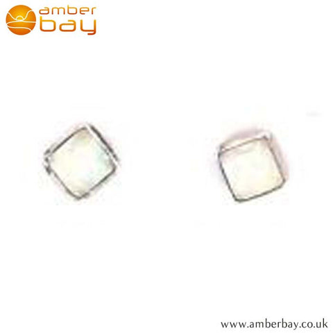 Sterling Silver Opalique Ear Studs at Amber Bay