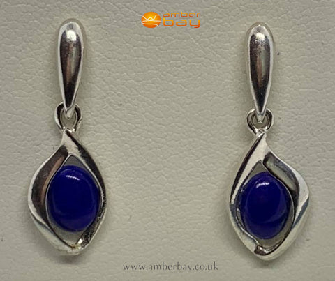 Sterling Silver and Lapis Lazuli Drop Earrings